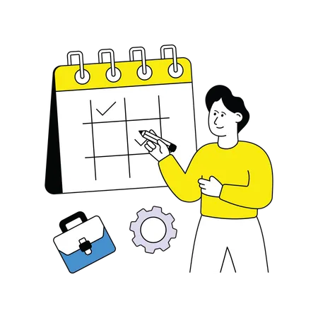 Man schedule File Management  Illustration