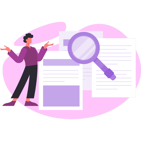 Man search engine optimization  Illustration