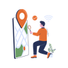 man search location illustration
