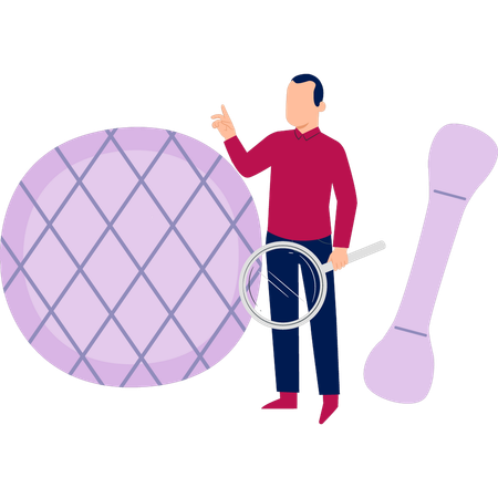 Man searching cosmetic products  Illustration