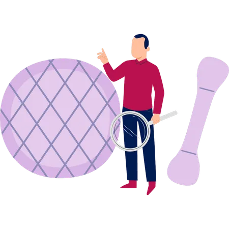 Man searching cosmetic products  Illustration