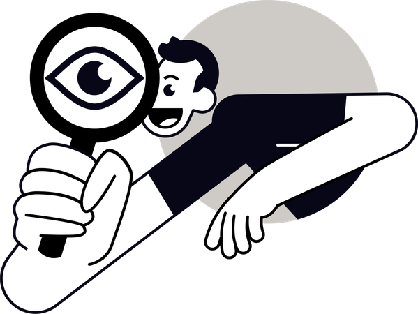 Man searching for job  Illustration