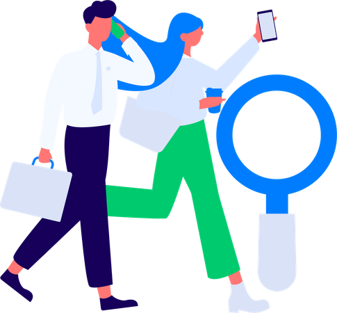 Man searching for web design idea  Illustration