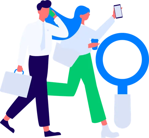 Man searching for web design idea  Illustration