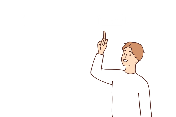 Man searching online  Illustration