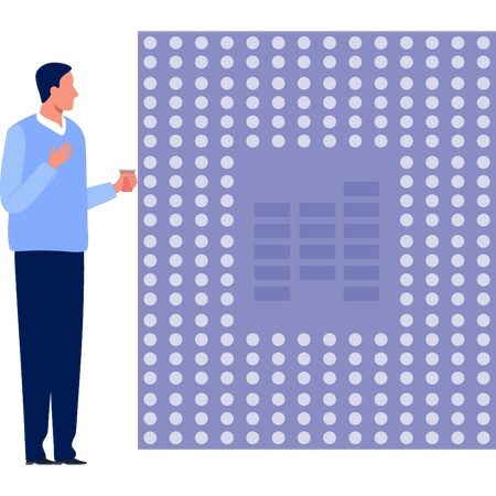 Man seeing at CPU cleaning tricks  Illustration