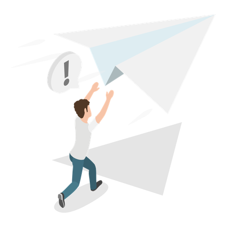 Man sending message  Illustration