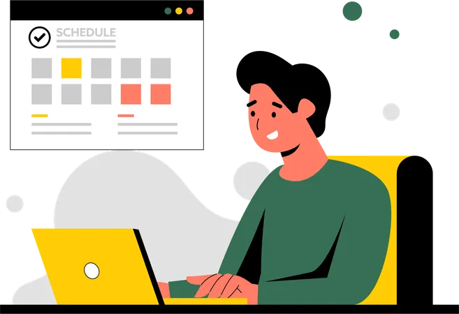 Welcome To The World Of Appointment Scheduling In This Vibrant And Modern Flat Illustration Theme Youll Discover A Seamless Blend Of Simplicity And Creativity Designed To Make Managing Your Time A Breeze イラスト