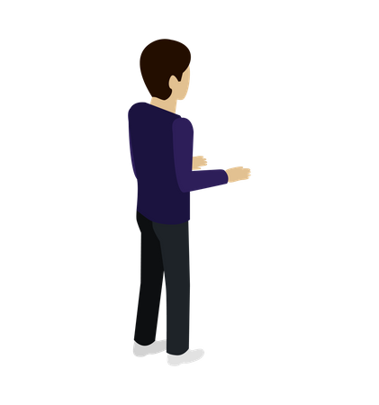 Man Shaking Hands  Illustration