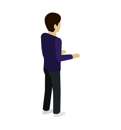 Man Shaking Hands  Illustration