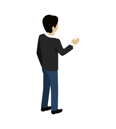 Man Shaking Hands  Illustration