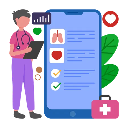 Man shares Medical Report  Illustration