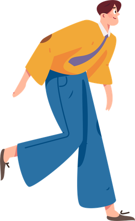 Man shocked with news  Illustration
