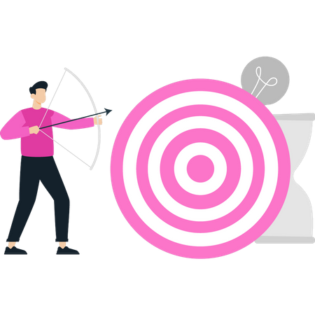 Man shooting archery  Illustration