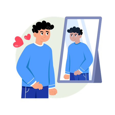 Man showing Acceptance love  Illustration