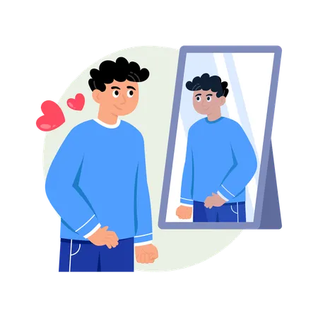 Man showing Acceptance love  Illustration