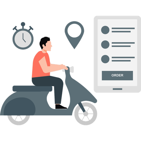 Man showing cargo inventory checklist  Illustration