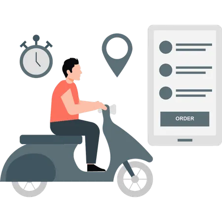 Man showing cargo inventory checklist  Illustration