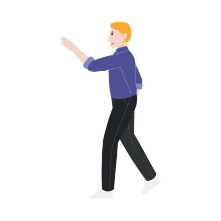 Man showing something  Illustration