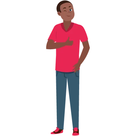 Man showing thumbs up  Illustration