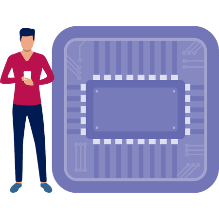 Man showing wholesale drum reset  Illustration