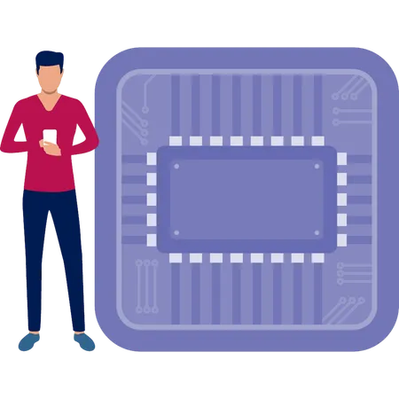 Man showing wholesale drum reset  Illustration