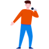 illustration for male singing