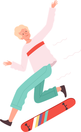 Man skateboarding Illustration