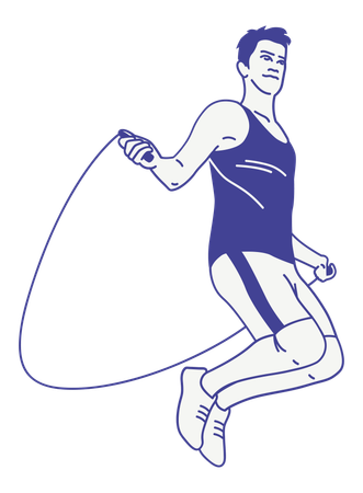 Man skipping rope  Illustration