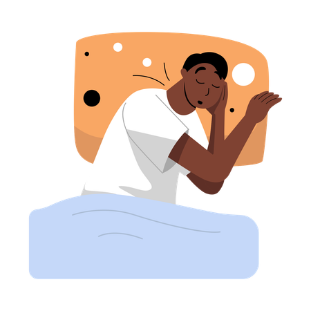 Man Sleeping  Illustration