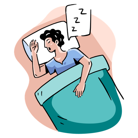 Man sleeping Illustration