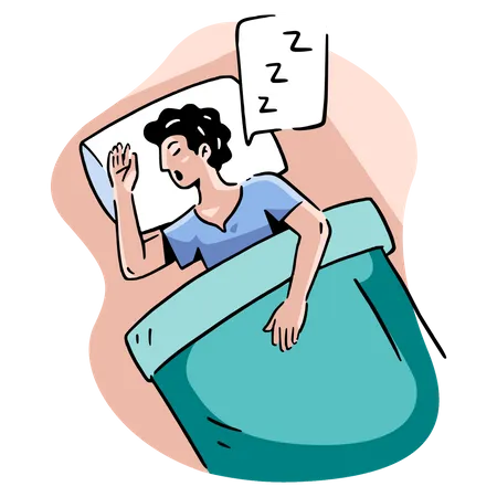 Man sleeping Illustration