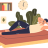 sleep on coach illustration free download