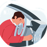 illustration for tired driver