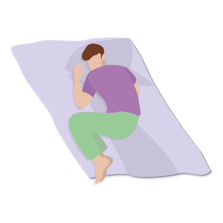 Man sleeping poses  Illustration