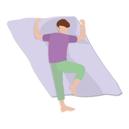 Man sleeping poses  Illustration