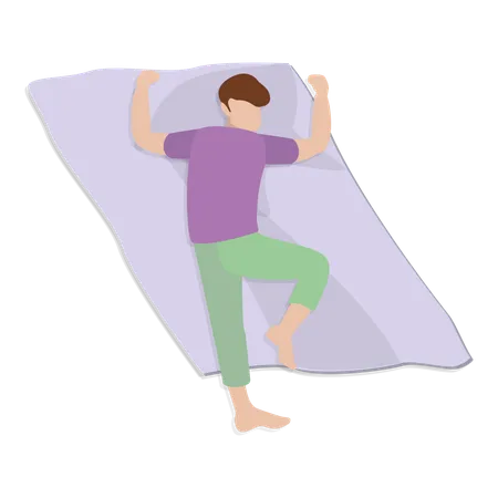 Man sleeping poses  Illustration