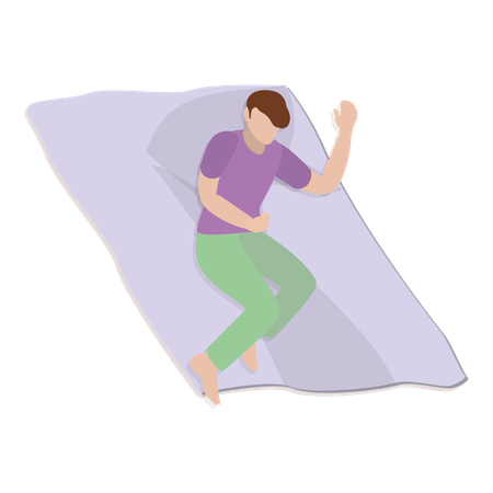 Man sleeping poses  Illustration