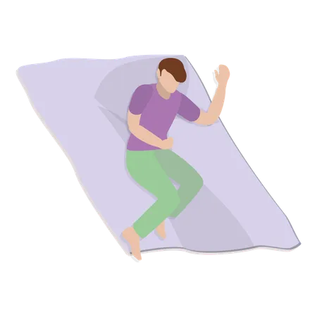 Man sleeping poses  Illustration