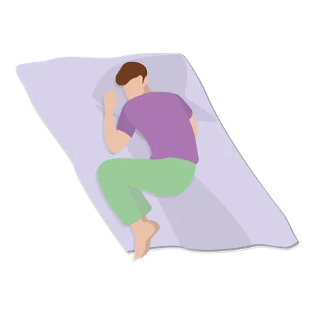 Man sleeping poses  Illustration