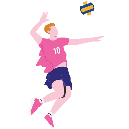 Man Smash volleyball  Illustration