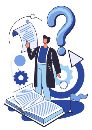 Man solving business problem  Illustration