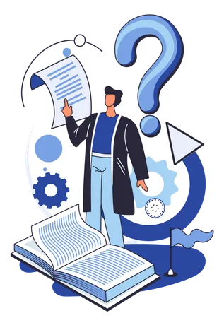 Man solving business problem  Illustration