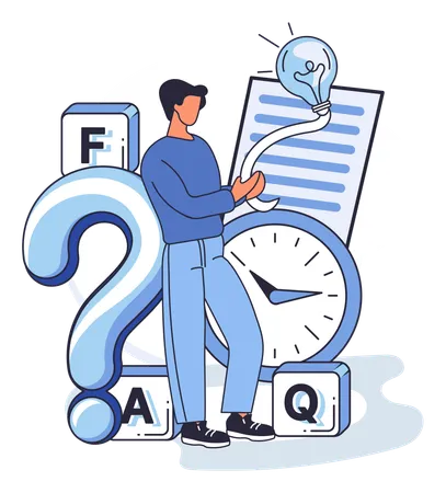 Man solving business problem  Illustration