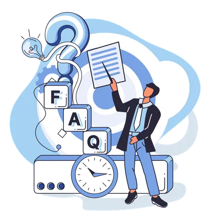 Man solving business problem  Illustration