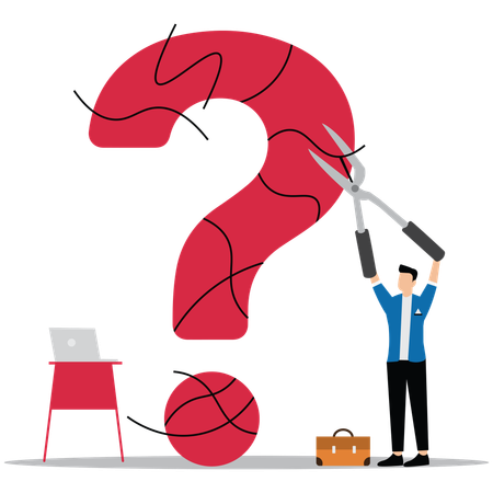 Man Solving complex problem with teamwork  Illustration
