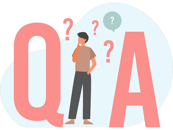 Man solving faq  Illustration