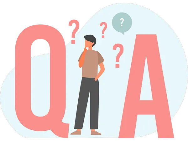 Man solving faq  Illustration