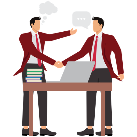 Man Speaking with Expressive Speech Bubbles  Illustration
