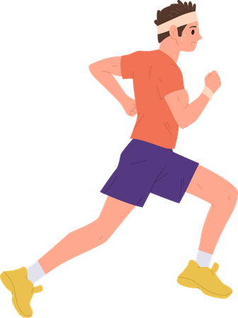 Man sprinter running  Illustration